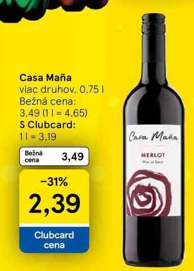 Casa Maña viac druhov, 0.75l