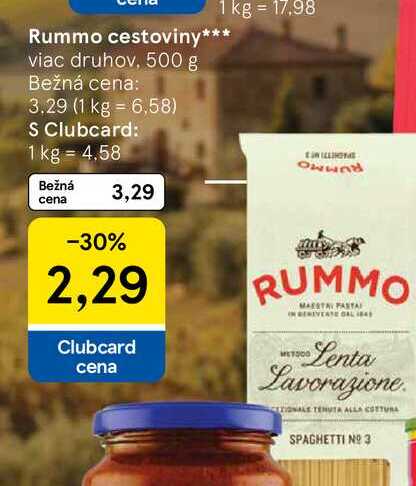 Rummo cestoviny viac druhov, 500 g 