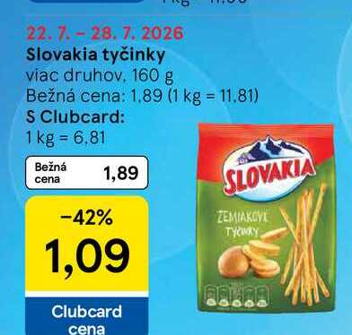 Slovakia tyčinky viac druhov 160 g