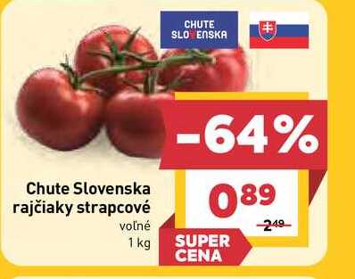Chute Slovenska rajčiaky strapcové voľné 1 kg
