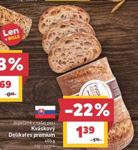 Kváskový Delikates premium 405 g