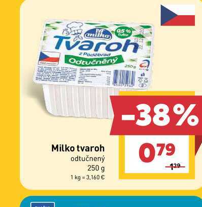 Milko tvaroh odtučnený 250 g 