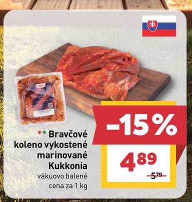 Bravčové koleno vykostené marinované Kukkonia vákuovo balené cena za 1 kg