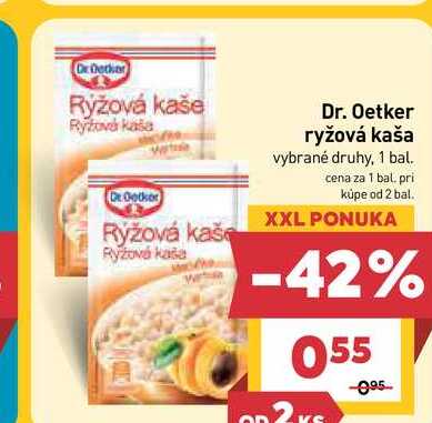 Dr. Oetker ryžová kaša vybrané druhy, 1 bal. 