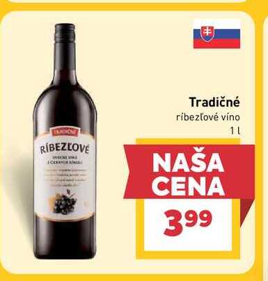 Tradičné ríbezľové víno 1l v akcii