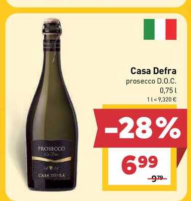 Casa Defra prosecco D.O.C. 0,75l