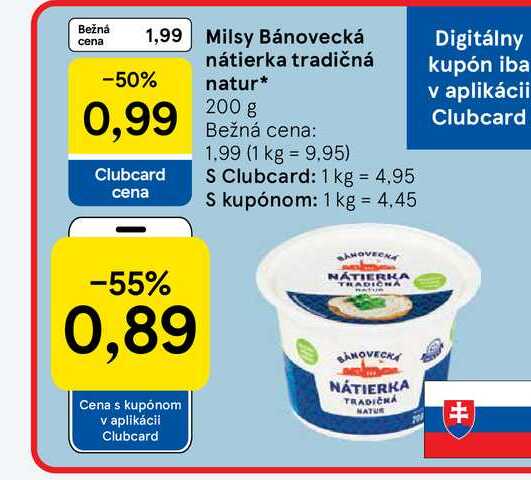 Milsy Bánovecká nátierka tradičná natur 200 g