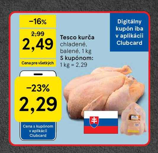 Tesco kurča chladené,1 kg 