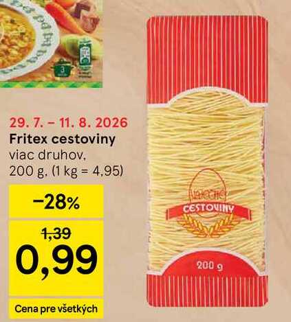 Fritex cestoviny viac druhov 200 g