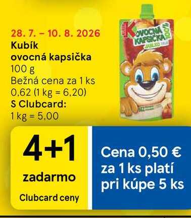 Kubík ovocná kapsička 100 g