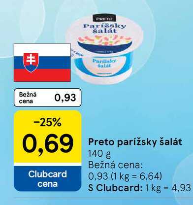 Preto parížsky šalát 140 g 