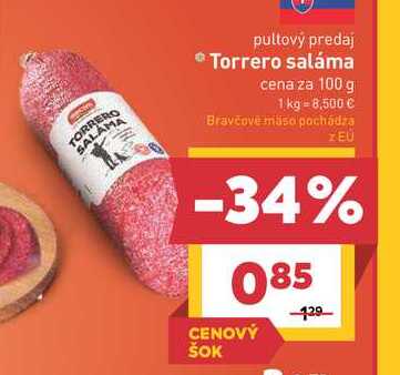 Torrero saláma cena za 100 g