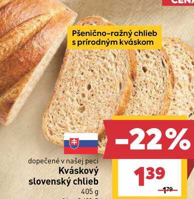 Pšenično-ražný chlieb s prírodným kváskom 405 g  v akcii