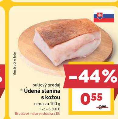 Údená slanina s kožou cena za 100 g