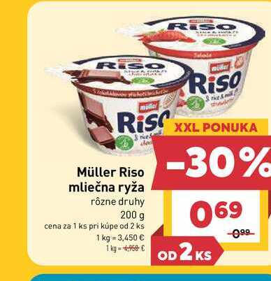 Müller Riso mliečna ryža rôzne druhy 200 g