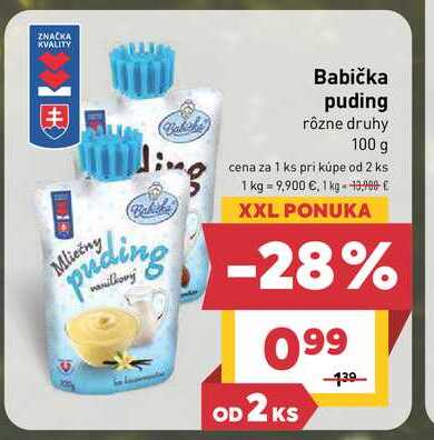 Babička puding rôzne druhy 100 g