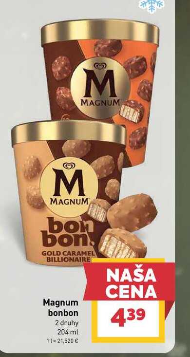 Magnum bonbon 2 druhy 204 ml 