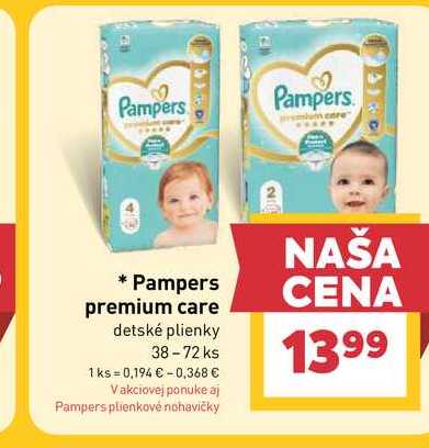 Pampers premium care detské plienky 38-72 ks 