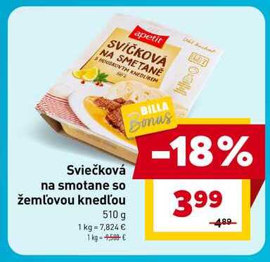 Sviečková na smotane so žemľovou knedľou 510 g