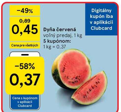 Dyňa červená 1 kg