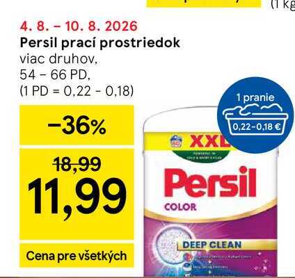Persil prací prostriedok viac druhov, 54-66 PD