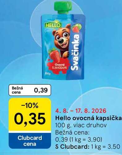 Hello ovocná kapsička 100 g