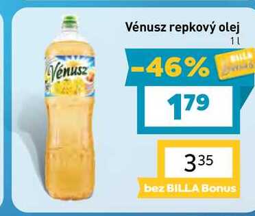 Vénusz repkový olej 1l v akcii