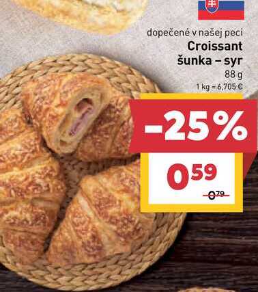 Croissant šunka - syr 88 g 