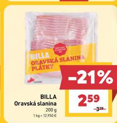 BILLA Oravská slanina 200 g