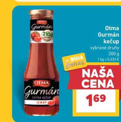 Otma Gurmán kečup vybrané druhy 300 g