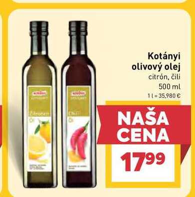 Kotányi olivový olej citrón, čili 500 ml v akcii
