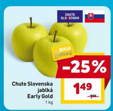 Chute Slovenska jablká Early Gold 1 kg