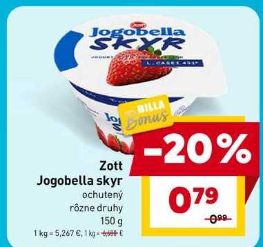 Zott Jogobella skyr ochutený rôzne druhy 150 g
