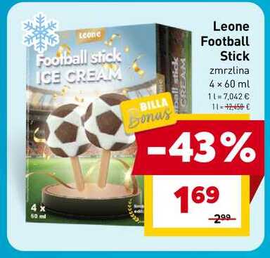 Leone Football Stick zmrzlina 4 × 60 ml