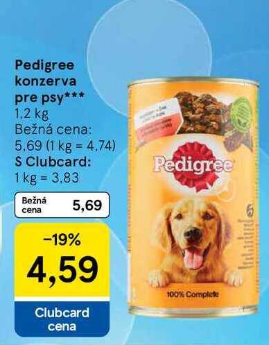 Pedigree konzerva pre psy 1,2 kg