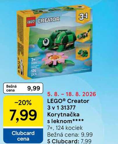 LEGO® Creator 3 v 1 31377 Korytnačka s leknom