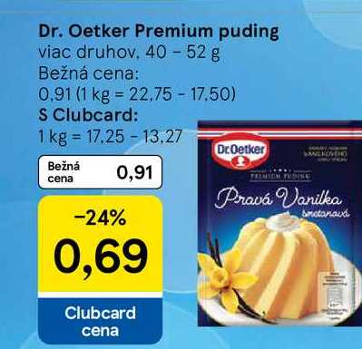 Dr. Oetker Premium puding viac druhov 40 - 52 g 