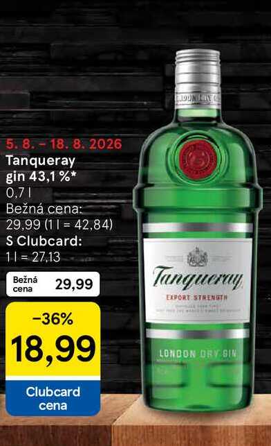 Tanqueray gin 43,1 % 0,7l