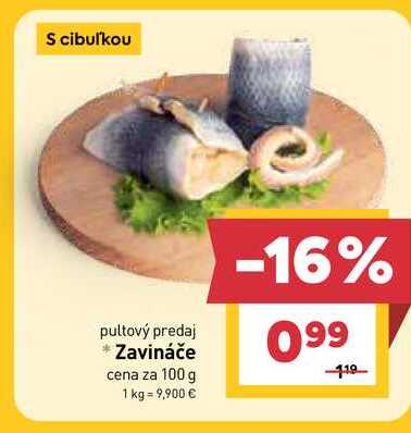 Zavináče cena za 100 g