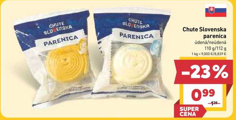 Chute Slovenska parenica údená/neúdená 110 g/112 g