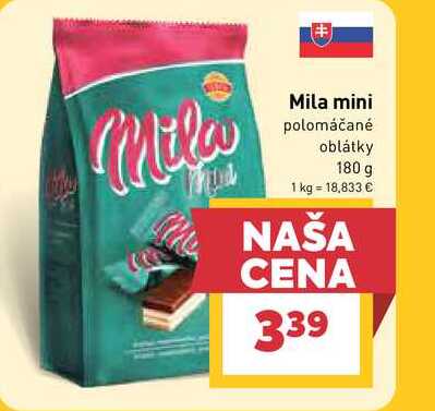 Mila mini polomáčané oblátky 180 g 