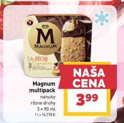 Magnum multipack nanuky rôzne druhy 3 x 90 ml