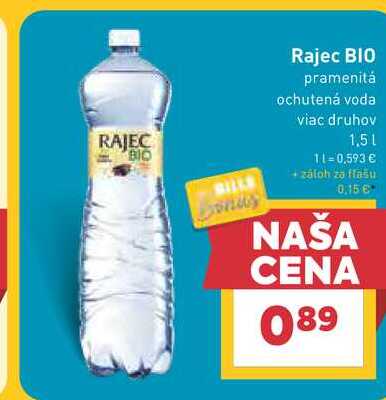 Rajec BIO pramenitá ochutená voda viac druhov 1,5l