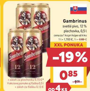 Gambrims 12% plechovka, 0,5l