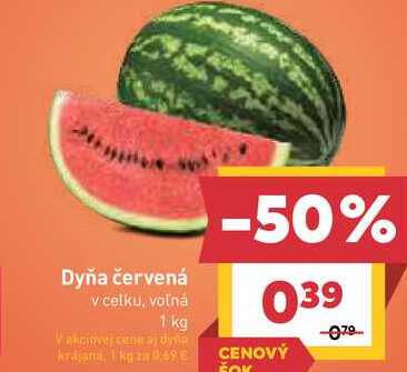 Dyňa červená v celku, voľná 1 kg