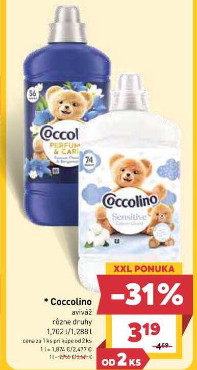 Coccolino aviváž rôzne druhy 1,702 l