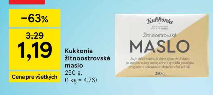 Kukkonia žitnoostrovské maslo 250 g