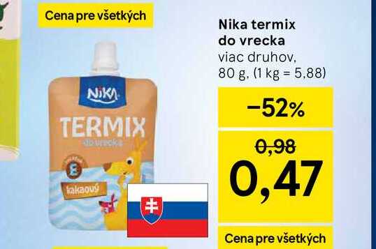 Nika termix do vrecka viac druhov 80 g