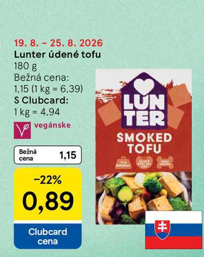 Lunter údené tofu 180 g