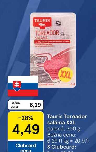 Tauris Toreador saláma XXL balená, 300 g